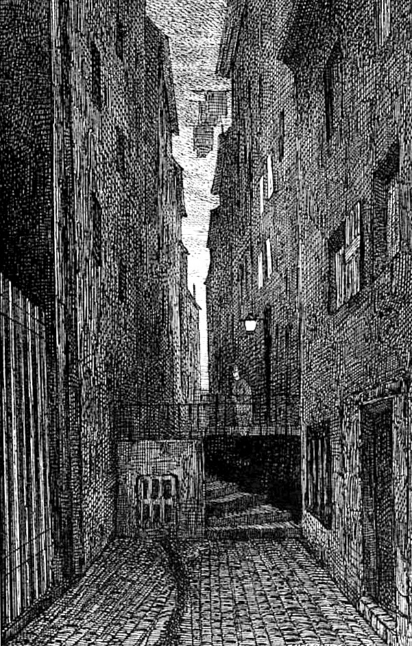 Rue de la Vieille Lanterne gravure grand format