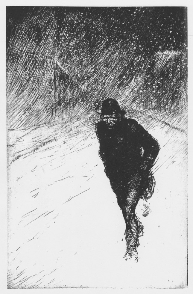 Steinlen - Vagabond sous la neige (1902) - BLOG