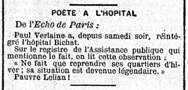 VERLAINE HOPITAL