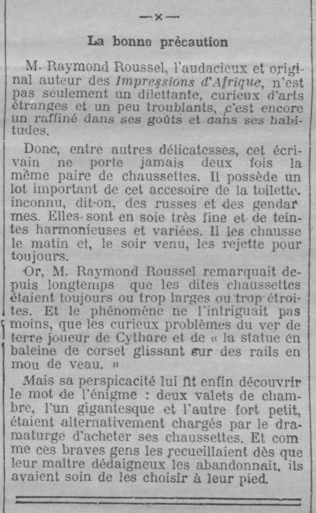 CHAUSSETTES DE ROUSSEL