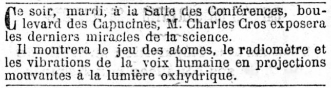 FIGARO CONFERENCE CROS 15:7:1879