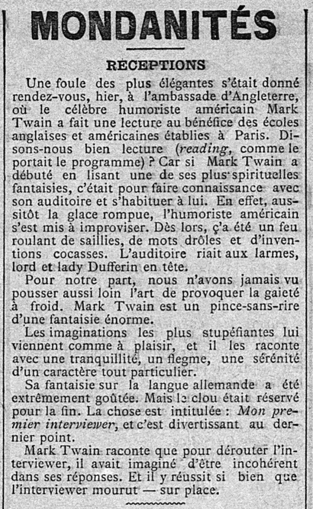 MONDANITES MARK TWAIN